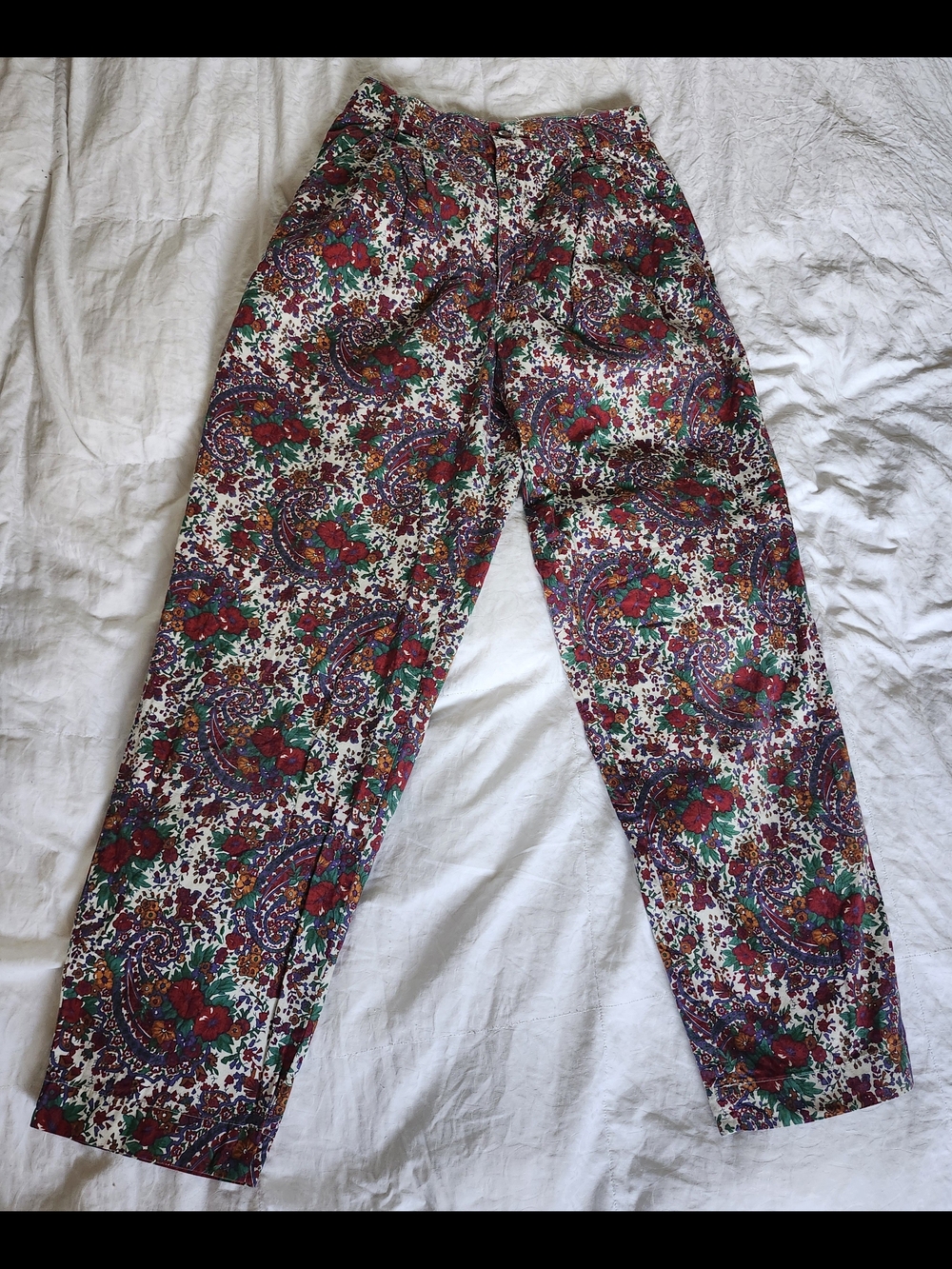 Vintage GAP Floral Paisley Multi-Color High-Waist Pants